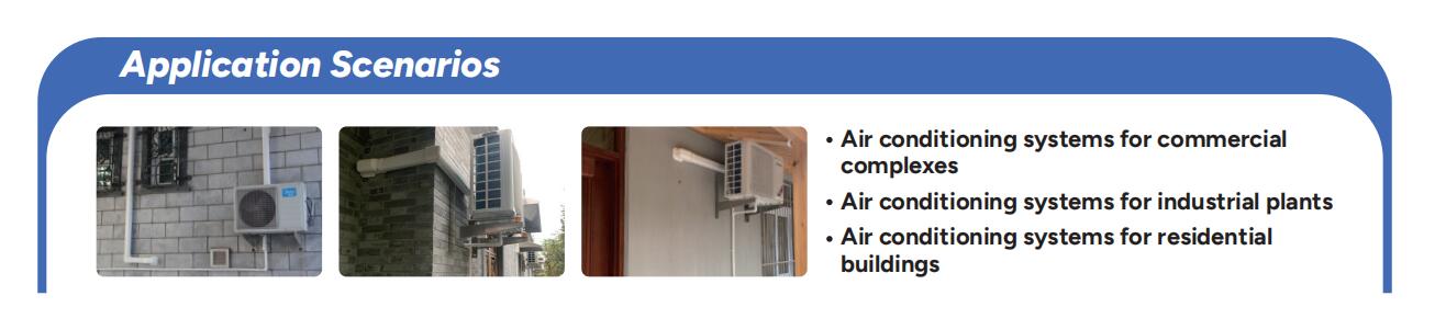 HVAC decorative line set cover application تطبيق غطاء مجموعة الخطوط الزخرفية HVAC