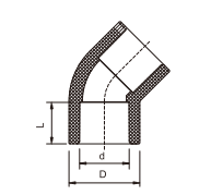 PPR 45 درجة الكوع