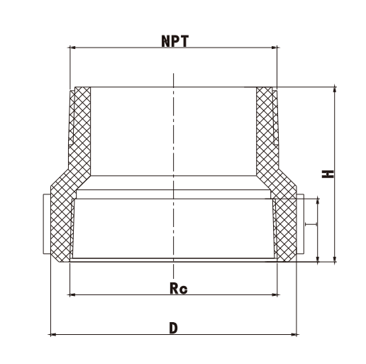 تركيبات الضغط PP BSPT&NPT مقبس نقل الخيط