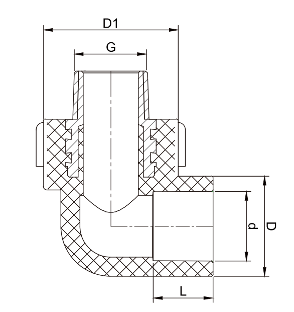 HDPE بعقب لحام PE المناسب ذكر الموضوع الكوع