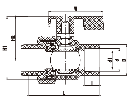 صمام كروي موحد CPVC CTS