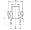 HDPE BUTT WELDING PE FITTING MALE THREAD SOCKET