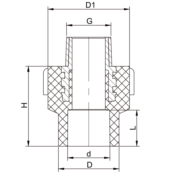 HDPE BUTT WELDING PE FITTING MALE THREAD SOCKET