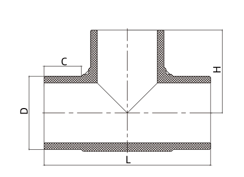 HDPE BUTT WELDING PE FITTING STRAIGHT TEE