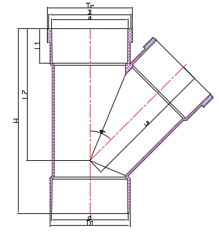 AUDT010 45 درجة تقاطع F/F