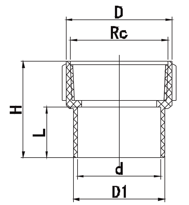 محول الحديد أنثى