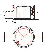 صندوق توصيل القناة باتجاهين