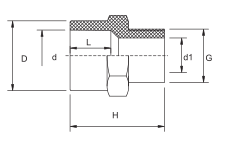محول PVC PN10 ذكر (NPT BSPT)