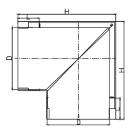 RWGL004-1 موصل الزاوية الأيمن (خارجي)