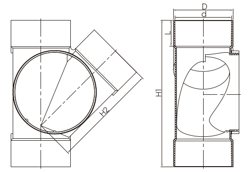 45 درجة تقاطع الوصول الجانبي إلى العجلة الكبيرة اليمنى F/F