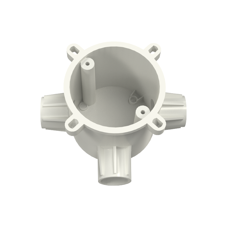 حلقة التمديد الكهربائية العازلة PVC-U ثلاثية الاتجاه