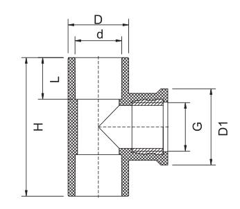 تي شيرت بخيط نحاسي PVC PN10