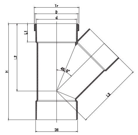 45 درجة تقاطع F/F