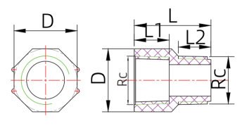 حلمة PPH THII012 M/F