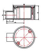 صندوق توصيل القناة باتجاه واحد