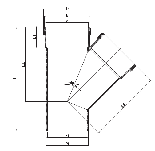 45 درجة تقاطع م/ف