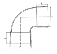 مزاريب المطر الكوع 90 درجة