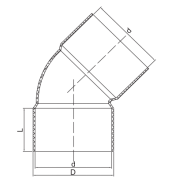 RWG009 45 درجة الكوع