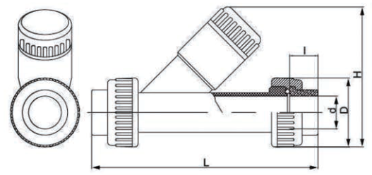 فلتر UPVC Y شفاف