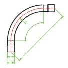 تيليكوم سويب بيند 90 درجة أخضر