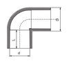 PVC SCH40 90 درجة الكوع