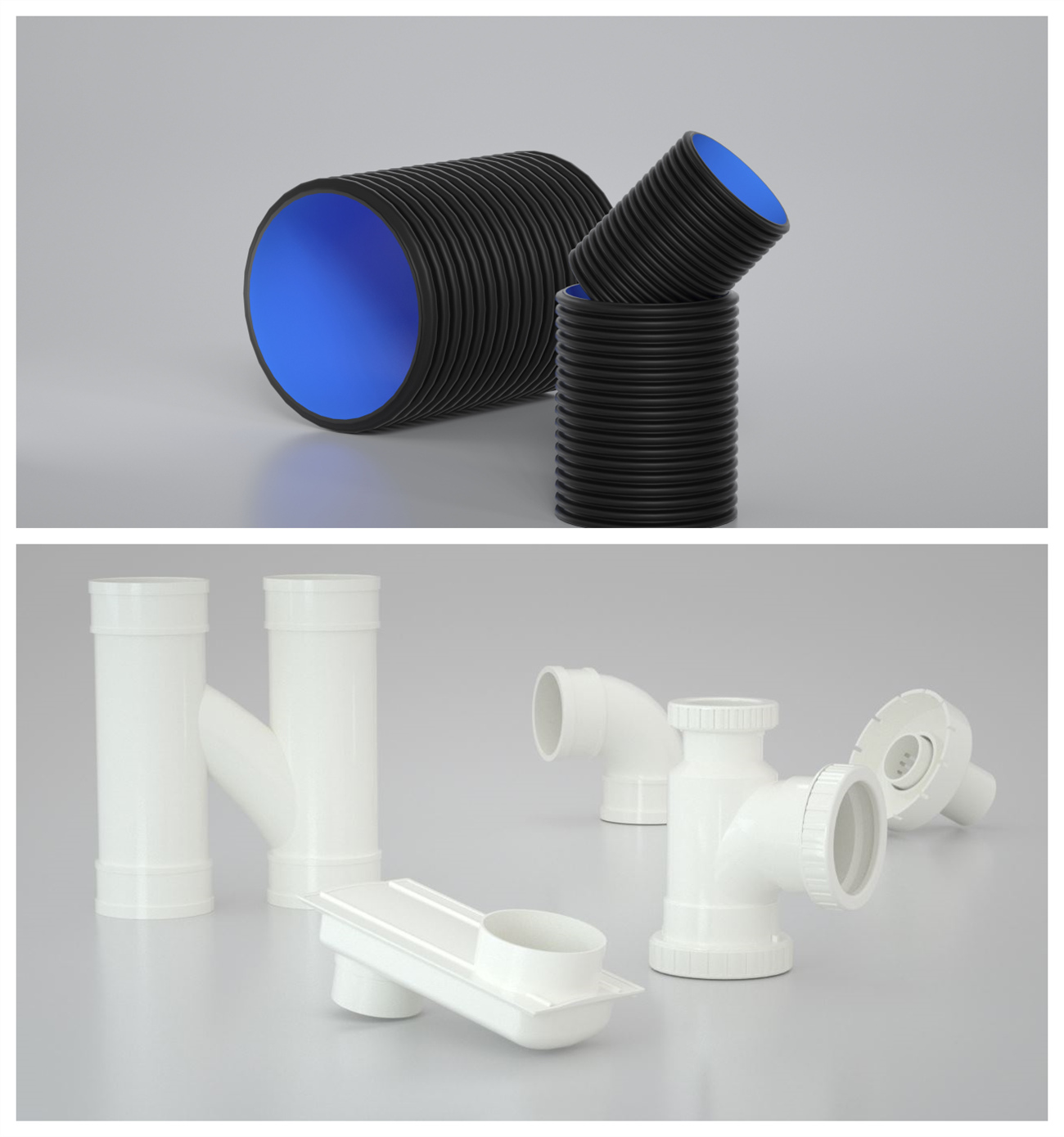 تجهيزات تصريف PVC