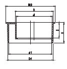 PVC ASTM D2665 الحد من بوش