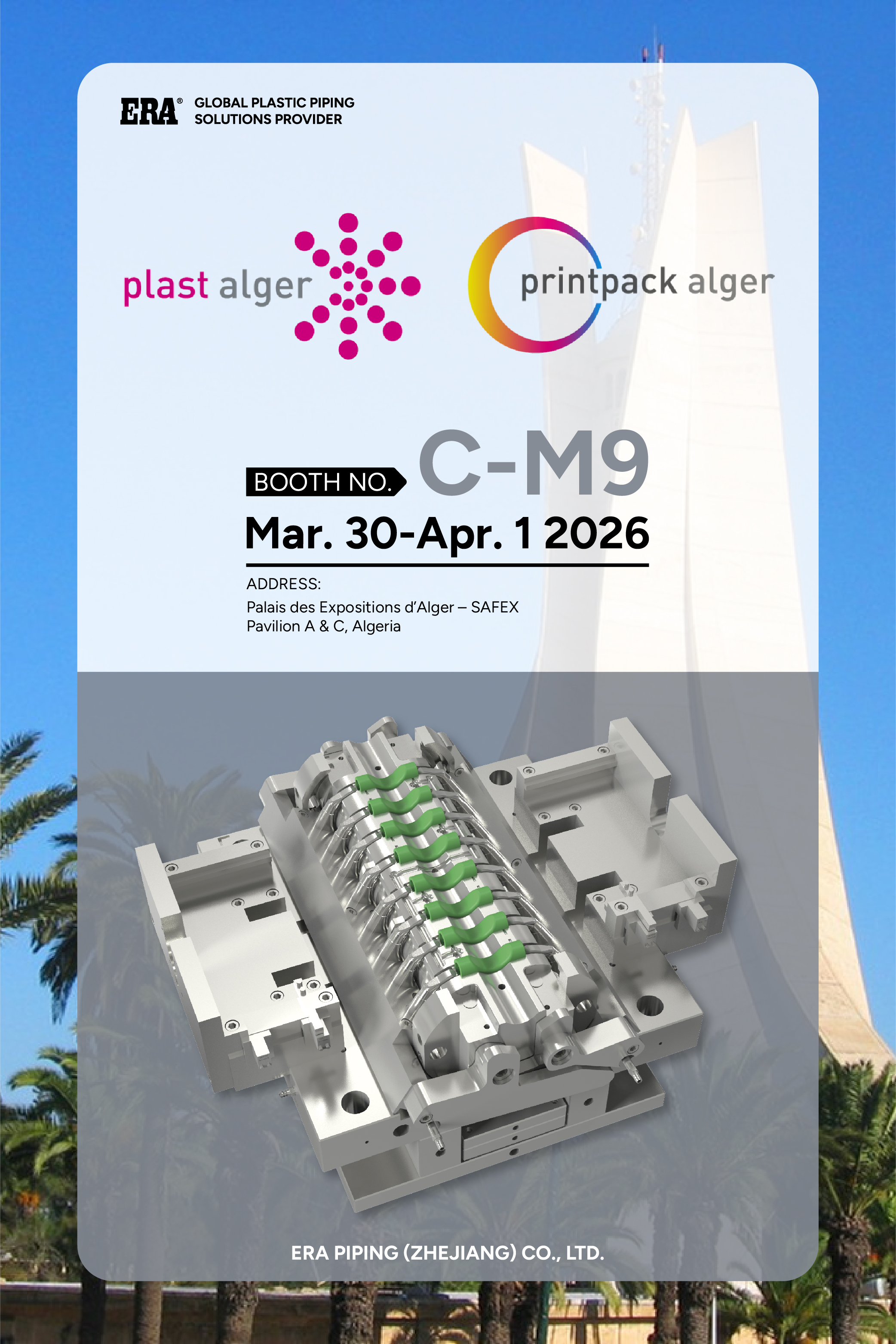 ERA عالية الدقة PVC PPR HDPE قالب حقن تركيب الأنابيب