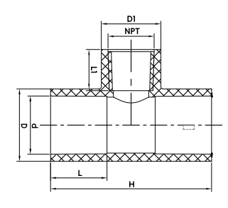 تي شيرت نسائي PVC SCH40، SLIP X SLIP X FIP