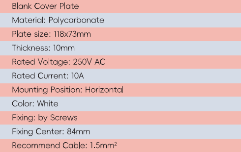 GYS07 لوحة غطاء فارغة 