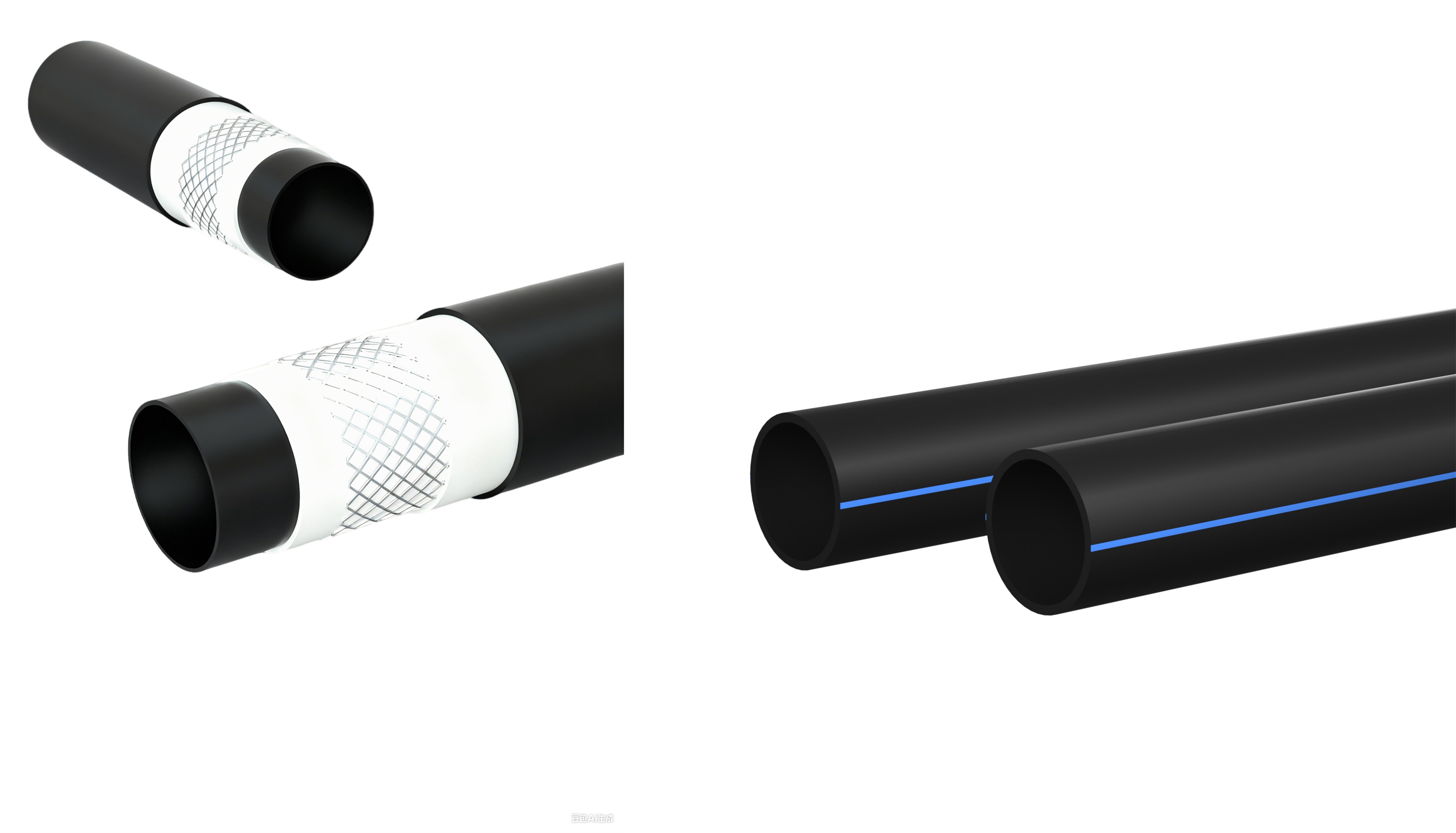 أنابيب الجدران الصلبة HDPE لإمدادات المياه.