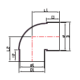 RWGB011 محول 90 درجة