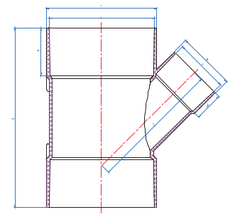 45 درجة تقاطع