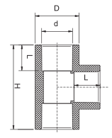 تي شيرت مستقيم من PVC PN10