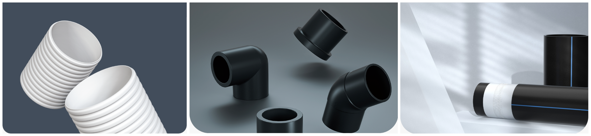 سلسلة إمدادات المياه، وأنابيب البولي إيثيلين المركبة المقواة بأسلاك الفولاذ، والأنابيب المموجة للاتصالات البلاستيكية