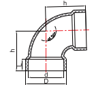 PVC ASTM D2665 كوع 90 درجة (ثقيل)