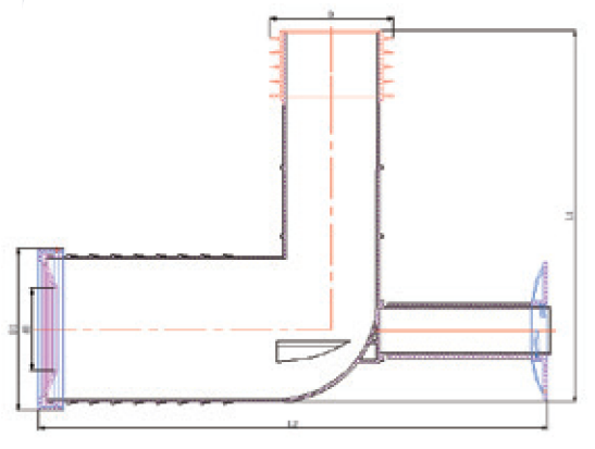 تم تمديد انحناء موصل المقلاة