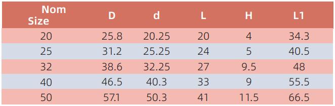 AED008 محول قناة مع قفل - عادي إلى ملولب