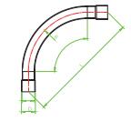 (MD) سويب بيند 90 درجة رمادي 
