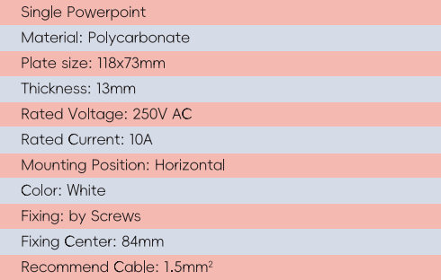 GYP01 قابس Powerpoint واحد + منفذ فردي