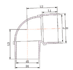 كوع بوشفيت 40 ملم*15 درجة
