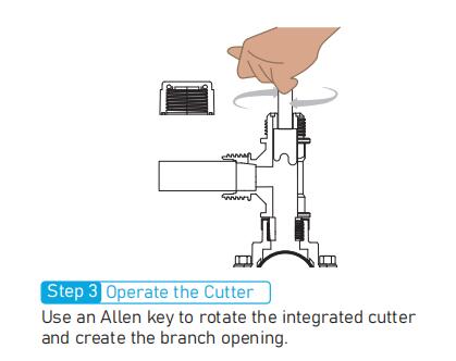 كيفية تثبيت النقر على السرج على PE Pipe Step3