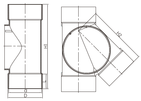 45 درجة تقاطع الوصول الجانبي إلى العجلة الكبيرة اليسرى F/F