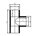 تي شيرت مستقيم من PVC SCH80