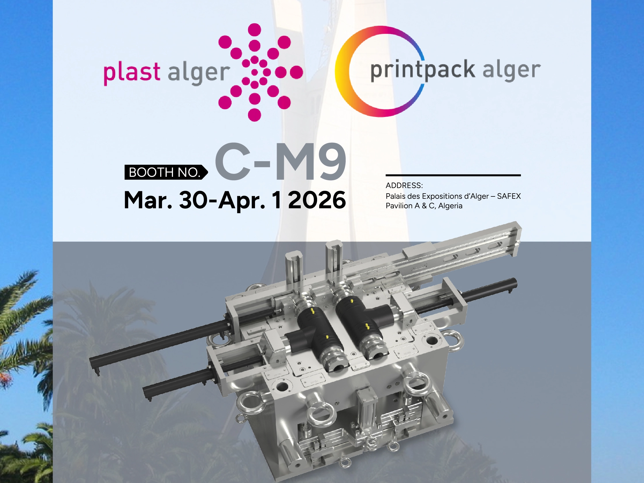 ERA Plast & Printpack Alger 2026 Booth C-M9 PVC PPR HDPE Pipe Fitting Mould_2230_1672.jpg