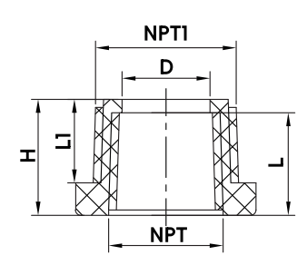 PVC SCH40 جلبة MIP X FIP