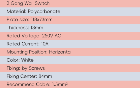 GYS02 2 عصابة الجدار التبديل