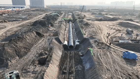 بناء قلب الصرف الصحي لميناء نانتونغ لأول مرة