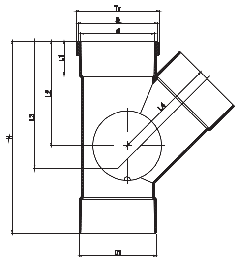 45 درجة تقاطع الوصول الجانبي لليمين F/F