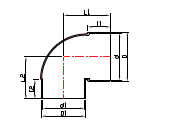 RWGB013 90 درجة الكوع